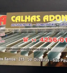 Imagem 1 da empresa C A CALHAS ADONAI Calhas e Rufos em Suzano SP