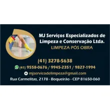 MJ SERVIÇOS DE LIMPEZA PÓS OBRA E CONSERVAÇÃO
